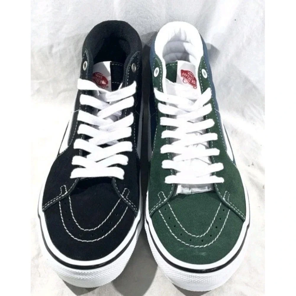 Vans Sk8-Hi Mountain View Mismatch Multicolor Black Green Blue High Top Mens 9